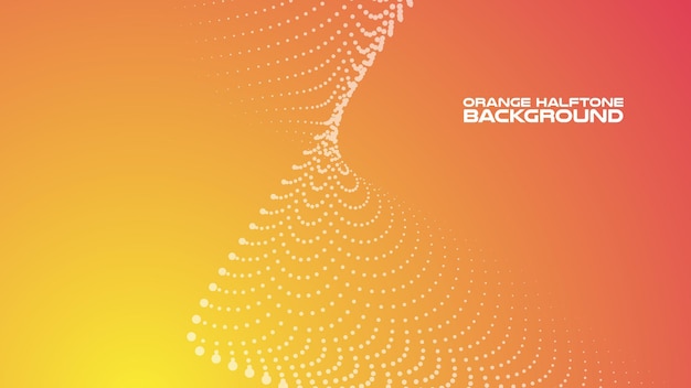 Halvtone orange baggrund med gradient til baggrund eller præsentation