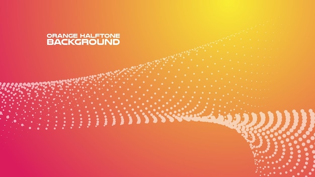 Halvtone orange baggrund med gradient til baggrund eller præsentation