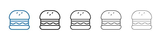 hamburger icon outline vector logo for web ui