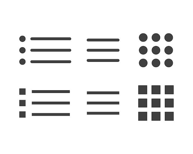 Hamburger menu icon buttons for website UI navigation app presentation Vector design Interface icons