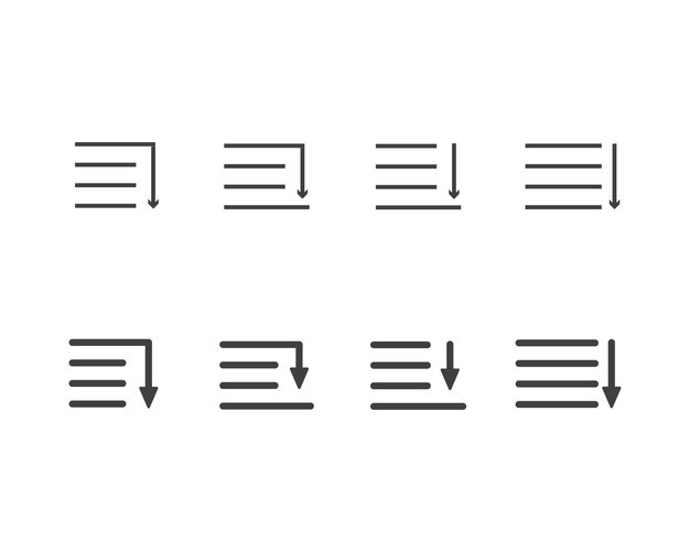 Hamburger menu icon buttons for website UI navigation app presentation Vector user Interface icons