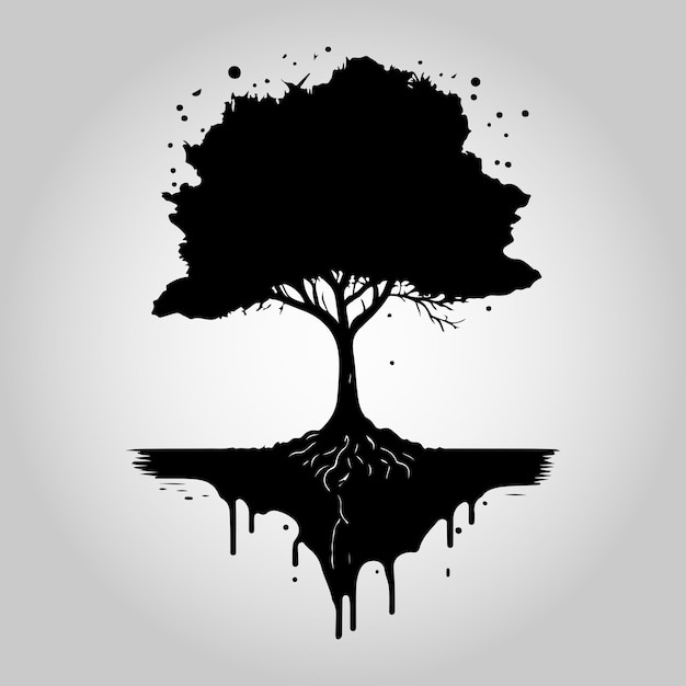 Hamidios a simple illustration of a tree emerging out
