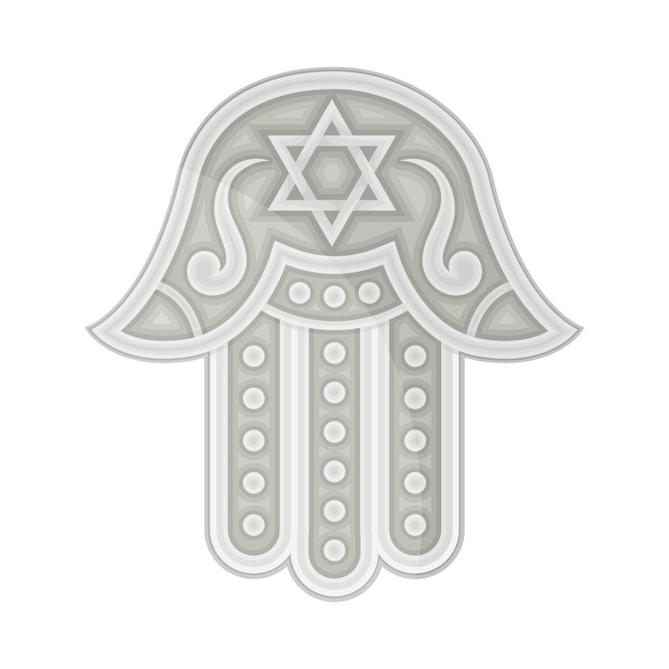 Vektör hamsa hand or palm as jewish amulet vector illustration