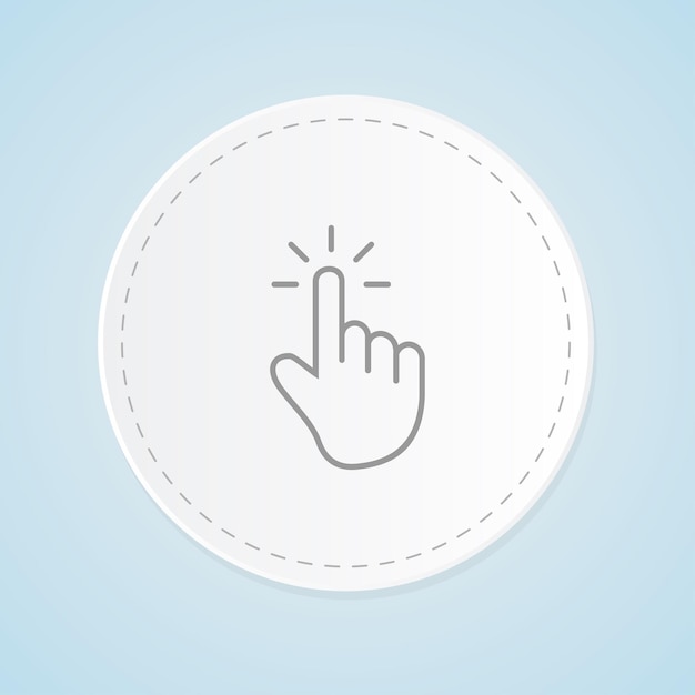 hand click vector icon cursor pointer