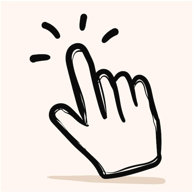 Hand clicking icon Finger cursor vector