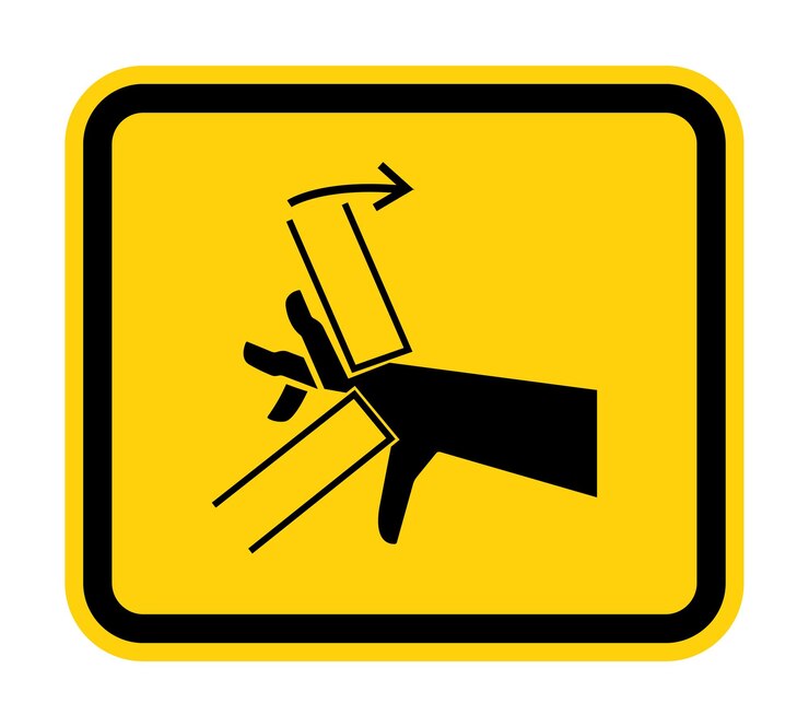 Vektör hand crush pinch point symbol sign isolate on white background