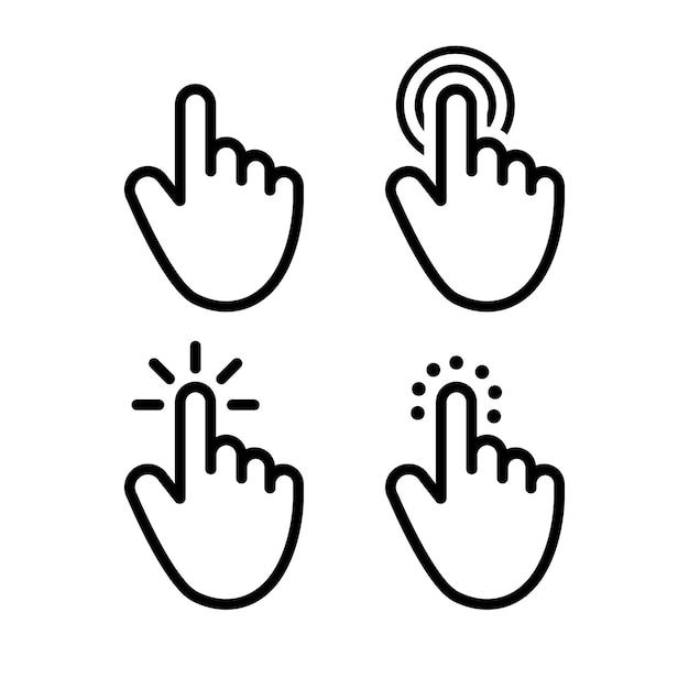 Hand Cursor Click Icons