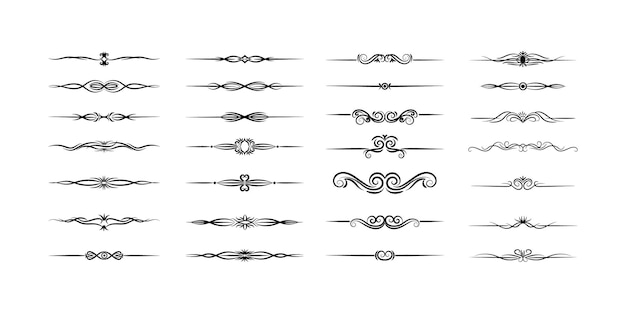 hand draw floral decoration elements floral ornaments