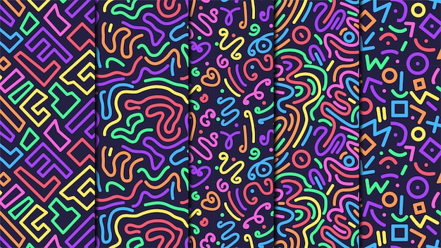 hand drawn abstract doodle pattern