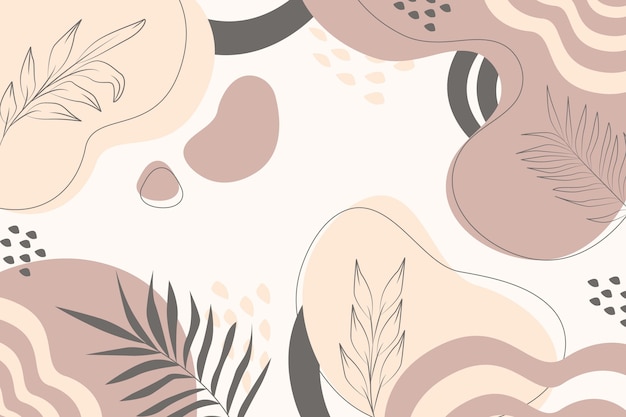 Hand drawn abstract shapes wallpaper