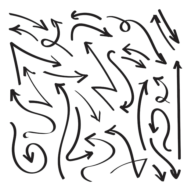 Hand drawn arrow set