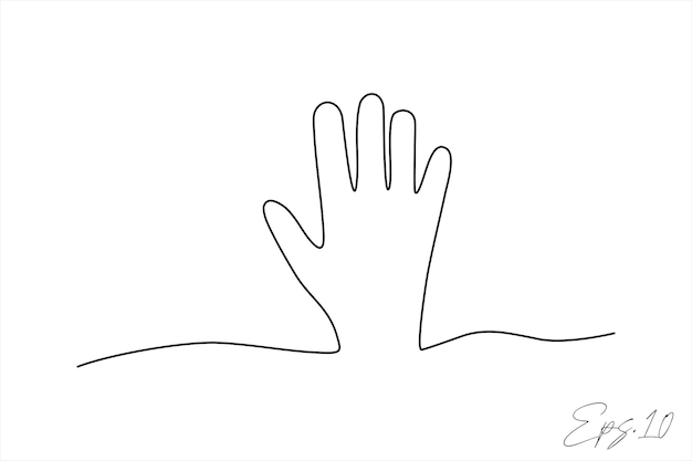 hand drawn continuous line vector illustration