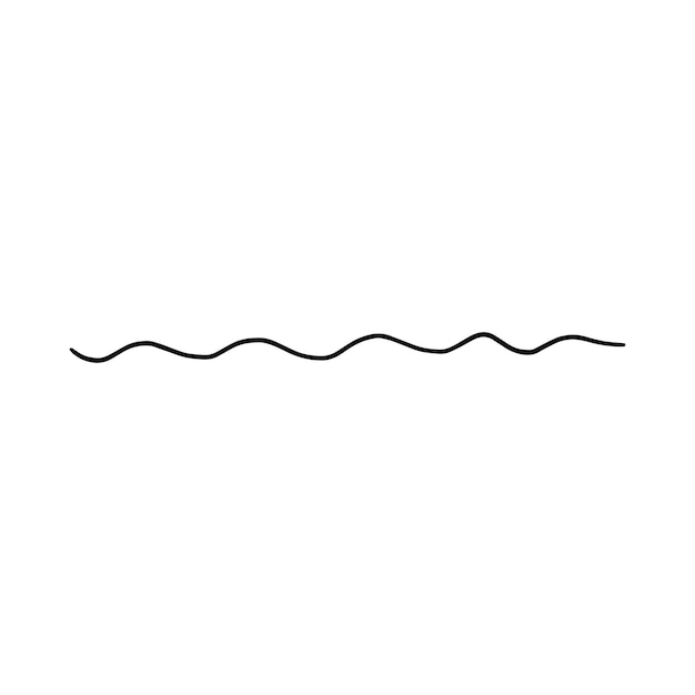 hand drawn curly divider line icon vector illustration design element of swish swash swoosh underline swirl squiggle stroke line