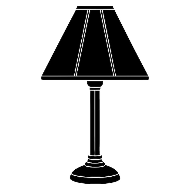Hand drawn desk lamp art amp Table lamp vector illustration