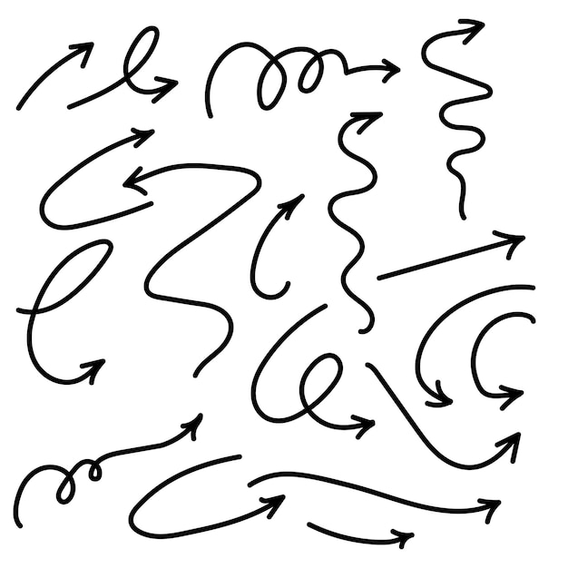 Hand drawn different doodle drawing illustration