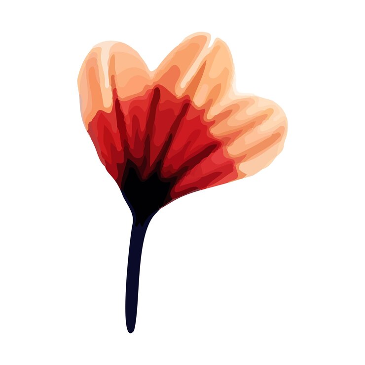 Vektör hand drawn flower in the traditional ethnic folklore style bright watercolor foliage