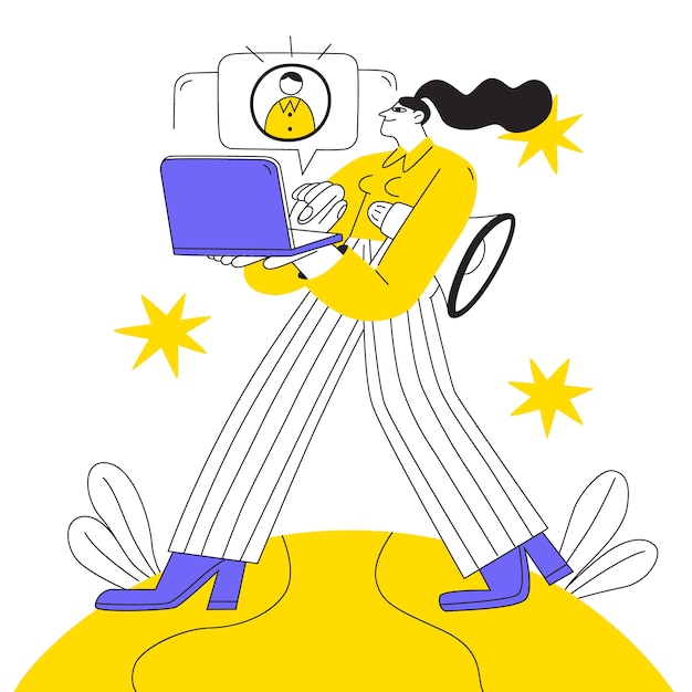 Hand drawn human resources illustration