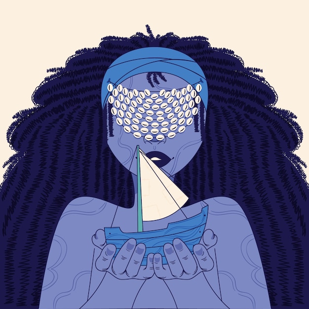 hand drawn iemanja illustration