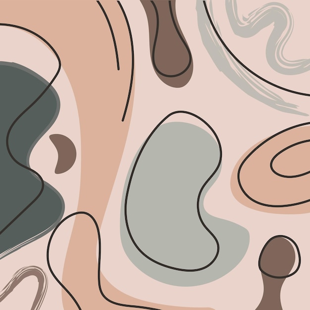 hand drawn illustration background with abstract shapes vector illustration