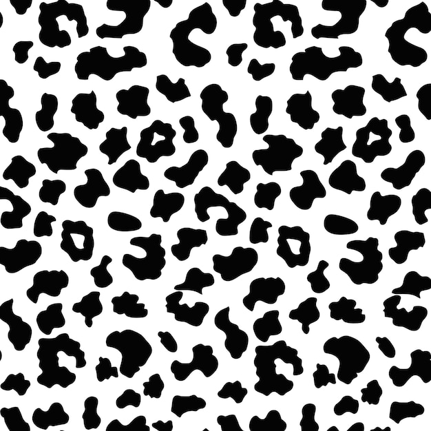 hand drawn leopard pattern vector art illustration set