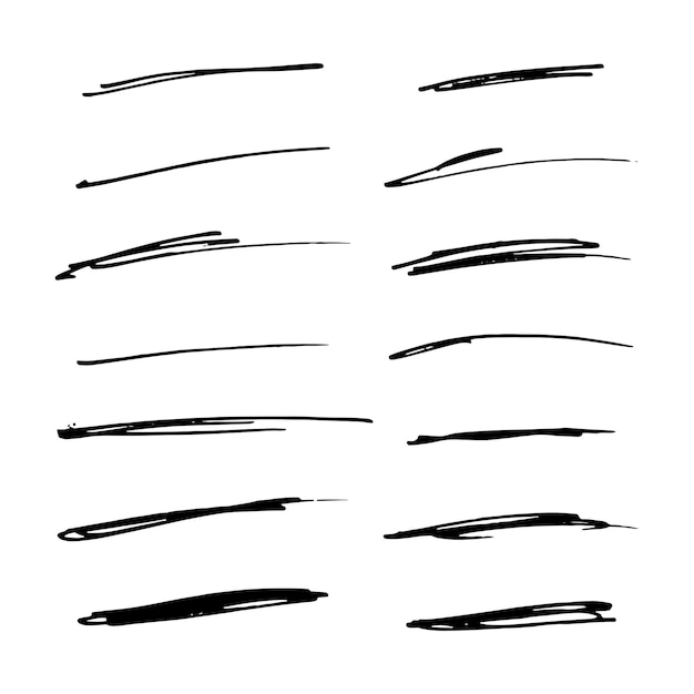 Hand drawn line doodle design graphic elements