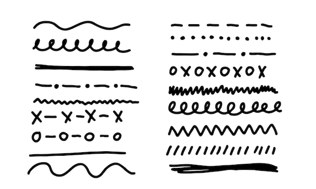 Hand drawn lines and dividers