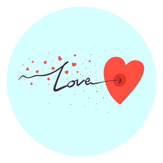 Hand drawn love symbol