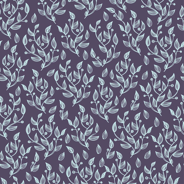 Hand drawn Minimalist elegant floral seamless pattern. floral pattern with one line flowers