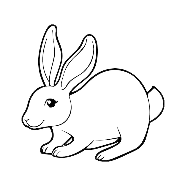 Hand drawn Rabbit outline illustration