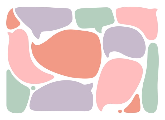 hand drawn speech bubble vector set doodle text frame cute speech bubbles for comics doodle style