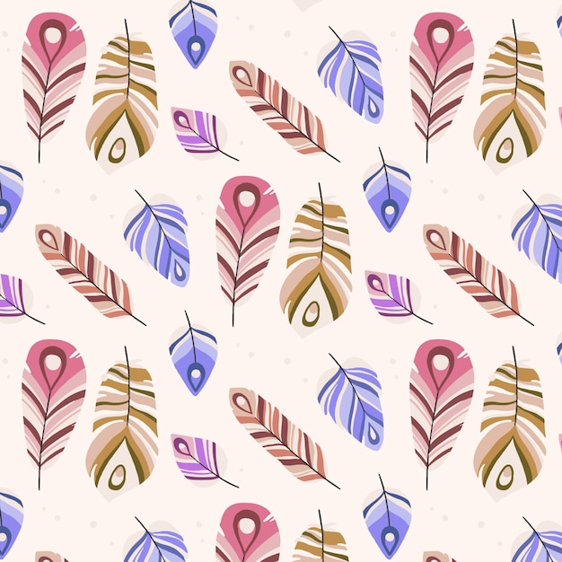 Hand drawn style boho pattern