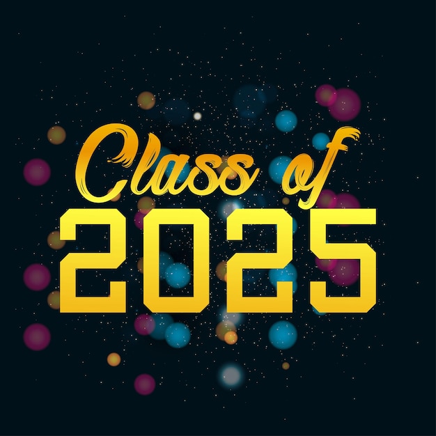 hand drawn text illustration for class of 2025 graduation class of 2025 badge