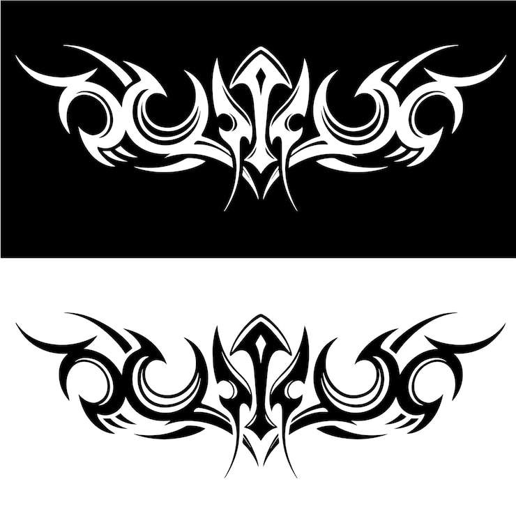 Vektör hand drawn tribal tattoos series