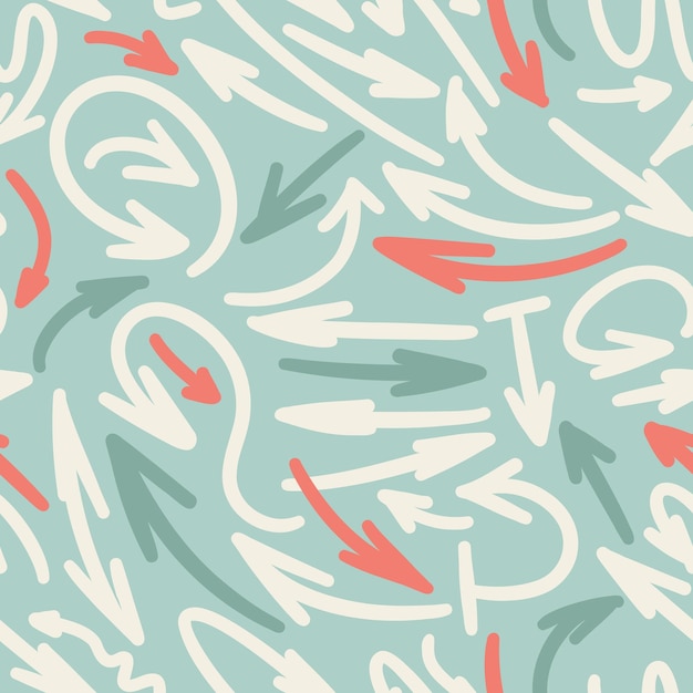 hand drawn wavy arrow marks seamless pattern vector hand drawn repeatable backdrop subtle colors