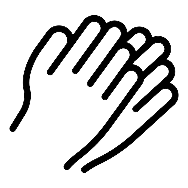Hand gesture aplause icon Outline Hand gesture aplause vector icon for web design isolated on white background