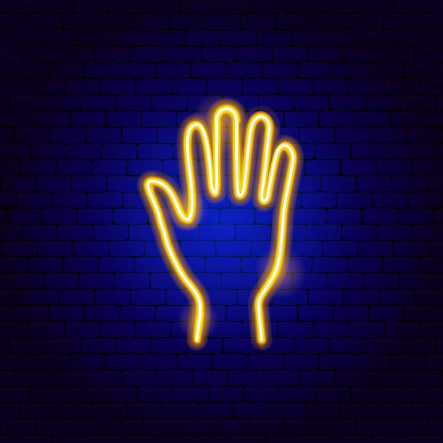 Hand Neon Sign
