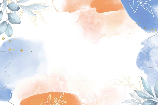 Hand Painted Watercolor Floral Background
