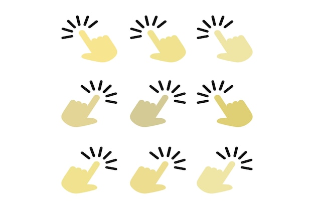 Hand pointing finger icons for web design and apps versatile hand pointing finger vector icons
