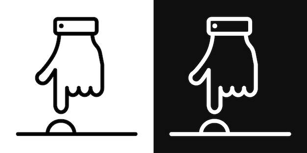 Hand push button icon