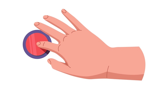 hand pushing and pressing button finger pressing button turn on and off launch start control concept
