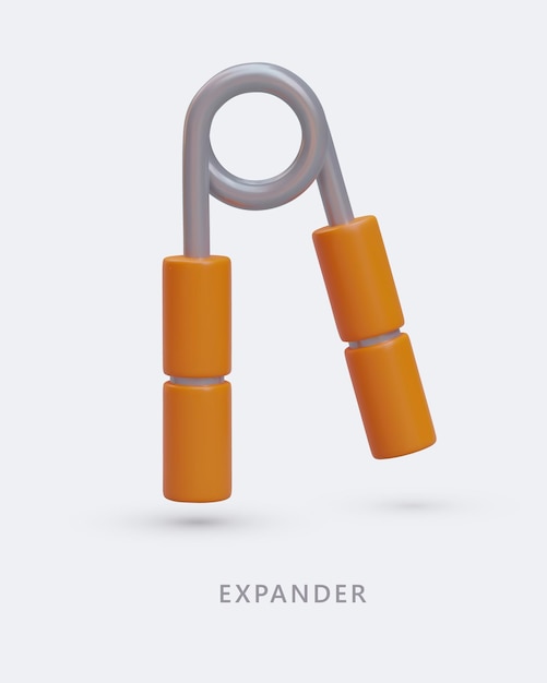 Hand trainer expander Vertical poster with realistic image Restoration of hand strength
