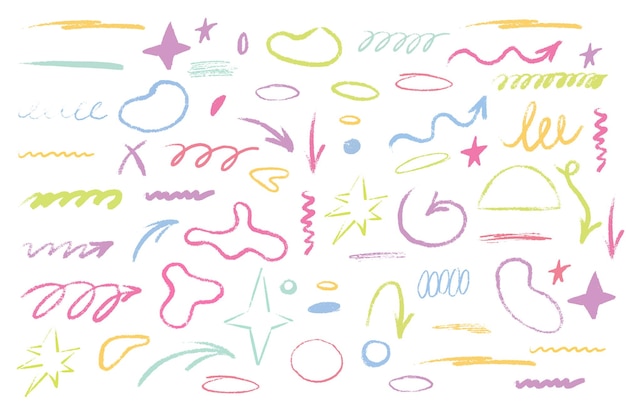 hand written scribbles