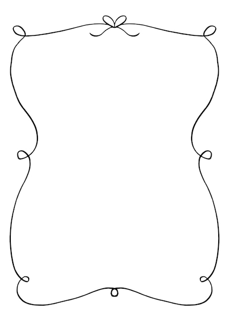 Handdrawn Frame Vertical Whimsy Unique Quirky Border Shapes