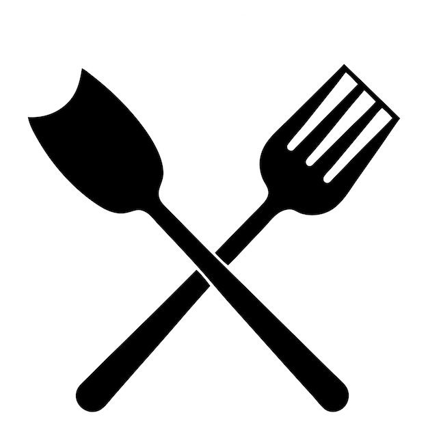 handdrawn kitchen elements vectors and unique and simple spoon fork vectors are isolated