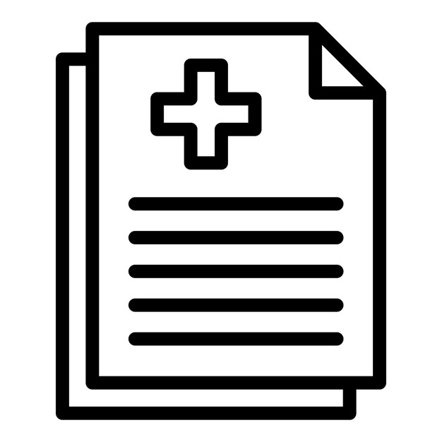 Handicapped medical paper icon Outline handicapped medical paper vector icon for web design isolated on white background