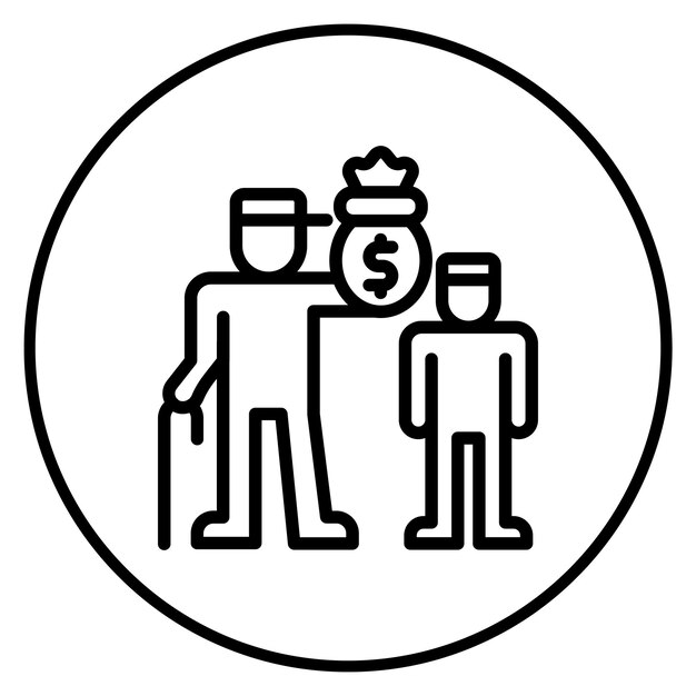 Handing Over icon vector image Can be used for Inheritance