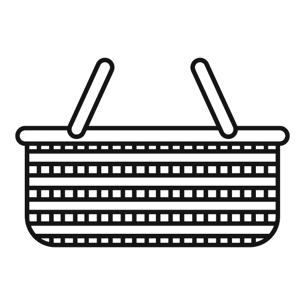 handle wicker icon outline handle wicker vector icon for web design isolated on white background