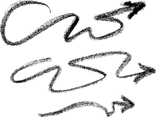 Handritade frihandspilar i krita