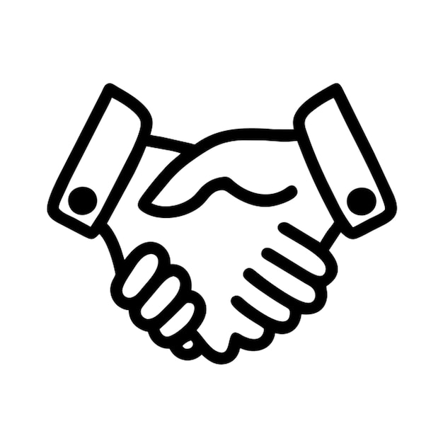 handshake icon outline