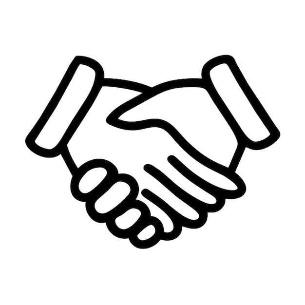 handshake icon outline